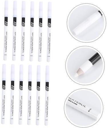 PLAFOPE 24pcs Eyeliner Pencil Brown Liquid Eyeliner Eye Makeup Drawing Pen Eye Liner Pen Wooden Pole White - Buy Online on SooperMarket.com