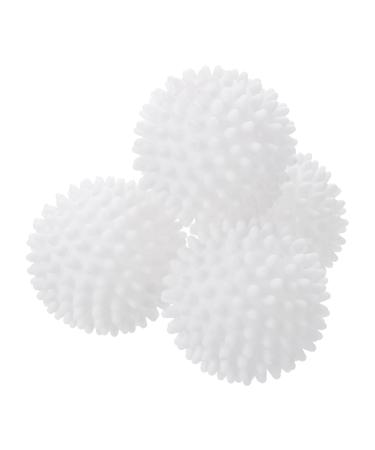 uxcell 4pcs Reusable Laundry Dryer Balls Vinyl Drying Balls for Reduce Wrinkles Static Fabric Softener Reduce Drying Time Save on Energy White