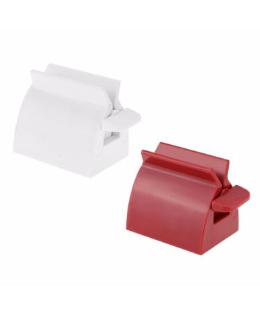 UTENEW Rolling Tube Toothpaste Squeezer Dispenser Toothpaste Seat Holders 2 Pack Standing Up Toothpaste Tubes