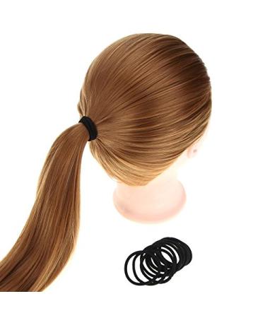 Coobbar 100pcs Women Elastic Hair Ties Band Ropes Ponytail Holder - Dark Blue - Buy Online on SooperMarket.com