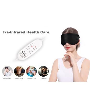 Emacombo Heated Eye Mask | Reusable USB Silk Steaming Eye Mask with Temperature Control | for Sleeping, Puffiness, Dry Eyes, Tired Eyes | Best for Blepharitis, Styes, and Eye Bags - Buy Online on SooperMarket.com