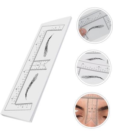 Mikinona Eyebrow Ruler 10pcs Eyebrow Design Ruler Transparent Ruler Eyebrow Guide Template Shape Disposable Measuring Ruler - Buy Online on SooperMarket.com