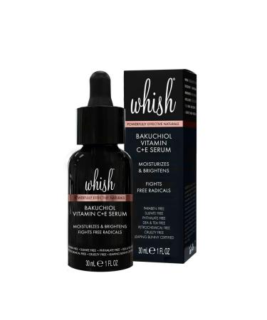 Whish Bakuchiol Vitamin C+E Serum - Anti-Aging & Brightening 1oz | International Shipping Available - Buy Online on SooperMarket.com