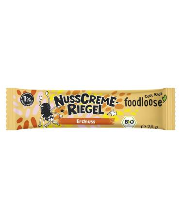 Foodlose Cool Kids Bio-Nusscreme Peanut Bars | Organic Vegan Gluten-Free No Added Sugar | 24-Pack (28g each) - Healthy Snack for Kids - Buy Online on SooperMarket.com