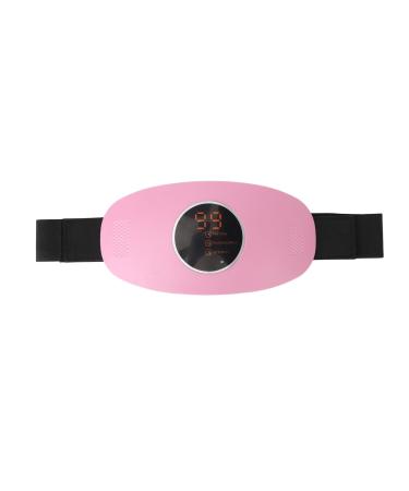 Electric waist massage belts cramp heating belts portable wireless heating cushions with 3 modes 26 speeds 360-degree wrap-waist-slender-slimming instrument pink