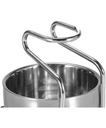 Premium 2 PCs Shaving Brush Stand Set - Stainless Steel Holder & Bowl Grooming Kit | Perfect Gift for Men - Buy Online on SooperMarket.com