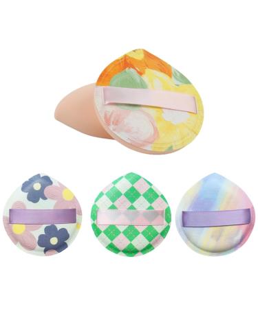 4 Pieces Soft Powder Puff Face Powder Puff Large Makeup Sponge for Dry and Wet Use Reusable Puff or Foundation for Concealer Foundation and Drop Powder