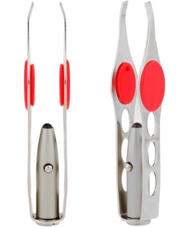 1PC Tweezers With Light Stainless Steel Eyebrow Tweezer Hair Removal Spotlight Eyelash Tweezer Eyebrow Tweezer Professional Beauty Tools Illuminate Dark Areas - Buy Online on SooperMarket.com
