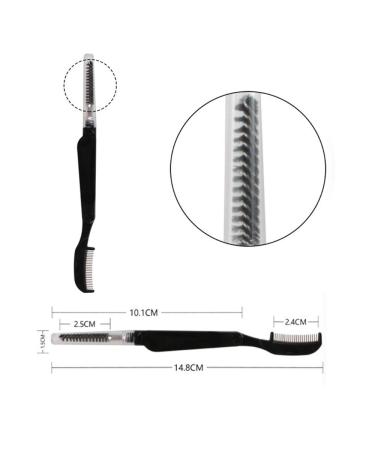 4 Pcs Folding Eyelash Comb & Eyebrow Brush Set | Spoolie Mascara Separator & Metal Teeth Grooming for Defined Lashes & Brows - International Shipping Available - Buy Online on SooperMarket.com