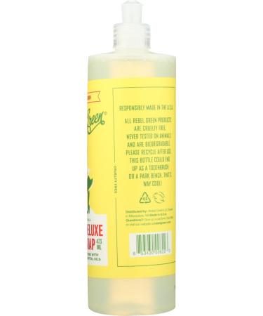 Rebel Green Peppermint Lemon Dish Soap - 16 oz | Eco-Friendly Cleaning - Buy Online on SooperMarket.com