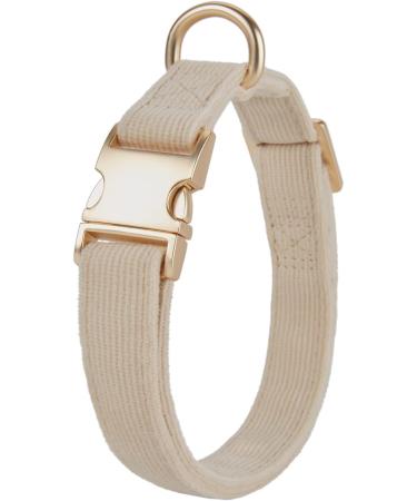 YUDOTE Ultra-Soft Dog Collar for Large Dogs - Natural Cotton Cord Sensitive Skin Cream White Size L (1 Pack) - Buy Now! - Buy Online on SooperMarket.com