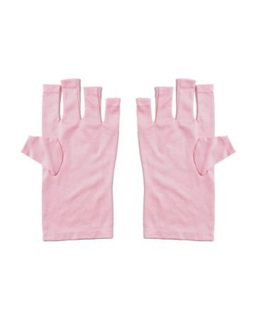 FIOERDTUIE Nail Art Glove Manicure Supplies Hand Protector Protective Gear Multifunctional Compact Size Simple Operation Nail Art Glove Pink