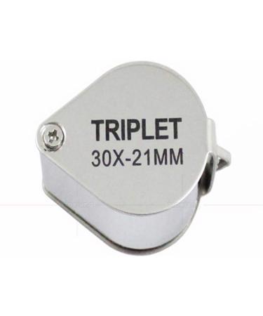 30x21mm Triplet Loupe Jeweller Magnifying Glass Magnifier with Metal Construction and Optical Glass Silver Superior Quality and Creative - Buy Online on SooperMarket.com