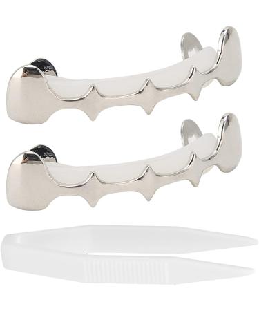 Party Teeth Brace Compatible Fashionable Hip Hop Brace Brass for Party for Halloween for Music Concerts(Silver) - Buy Online on SooperMarket.com