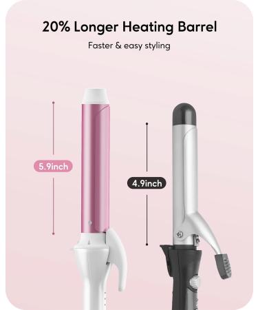 ORYNNE 1.25 Inch Curling Iron with Long Barrel for Loose Curls | Ionic Technology | Far-Infrared Heat | Ceramic Wand with Temp Control | Fast Heating, Automatic Shut Off | 60 Min Timer - Buy Online on SooperMarket.com