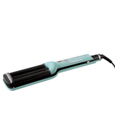 Cosmopolitan Hair Waver Curling Iron 3 Barrel Curling Wand Wavy Hair Curler Ceramic-Coated Triple Barrel Styler for Beach Waves Portable Curling Tongs for Men & Women Travel & Home - Blue & Silver