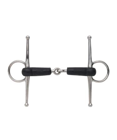 Shires Soft Rubber Full Cheek Snaffles Single Jointed Eggbutt 5.5"