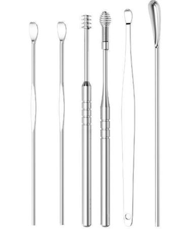 ZELLYA 6-Piece Earpick Set for Adult Home Use | Portable Keychain Spiral Ear Picking Tools - Green - Buy Online on SooperMarket.com
