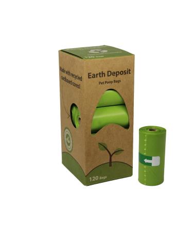 Biodegradable Dog Poo Bags - 120 Pet Poop bags - Unscented - Extra Thick - 100% Leakproof - 22x33cm