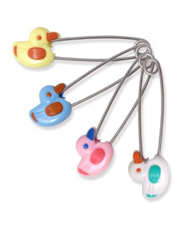 Rearz - Jumbo 3" Adult Duck Stainless Steel Locking Diaper Pins - 4 (Yellow)