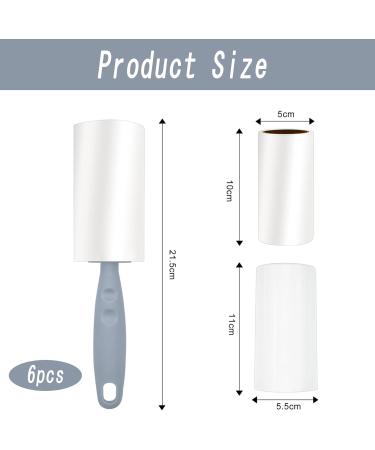 Extra Sticky Lint Roller - 6 Rolls with 60 Sheets Each | Effective Animal Hair Remover for Clothes Sofas & Carpets - Buy Online on SooperMarket.com