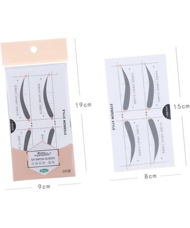 MAGICLULU 2 Eyebrow Shaping Stencils Makeup Kit Beauty Eyebrow Card Eyebrow Stickers Card A607 Portable - Buy Online on SooperMarket.com