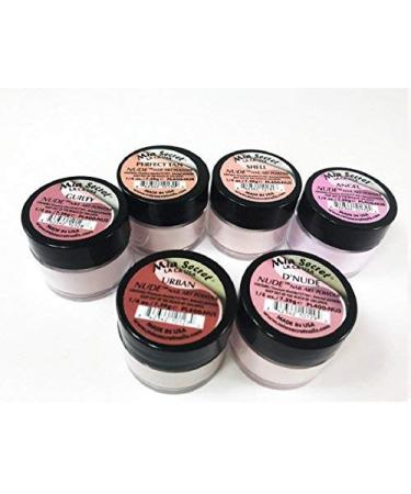 Mia Secret Nail Art Powder NUDE Collections,  oz. Set of 6 colors