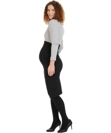 Herzmutter Maternity Skirt XL Black Cotton Pencil Midi Length - Buy Online on SooperMarket.com