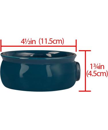 Lake Blue Ceramic Shaving Soap Bowl with Non-slip Handle | Large Capacity for Wet Razor Shave Cream | Easy Lather Ridges for Men - Buy Online on SooperMarket.com