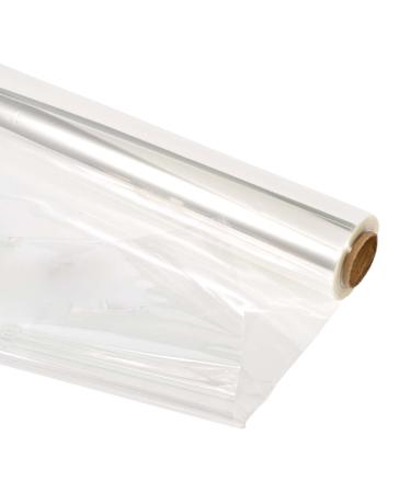 WICKELN Cellophane Wrap For Gift Baskets 100ft (L) X 31.5 Inches (W) Folded To 16 Inches For Easy Storage, 3 Mil Thick Sheer And Clear Cellophane Wrap Roll Perfect For Easter Basket Wrap,Craft,Flower