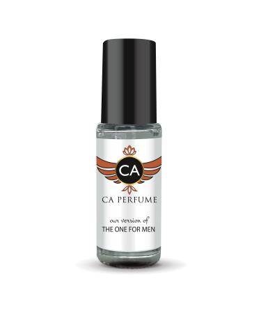 CA Perfume Impression of The One For Men For Men Replica Fragrance Body Oil Dupes Alcohol-Free Essential Aromatherapy Sample Travel Size Concentrated Long Lasting Roll-On 0.14 Fl Oz/4ml-X1