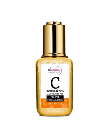 St. Botanica Vitamin C 20% E & Hyaluronic Acid 24K Gold Night Face Serum 25Ml