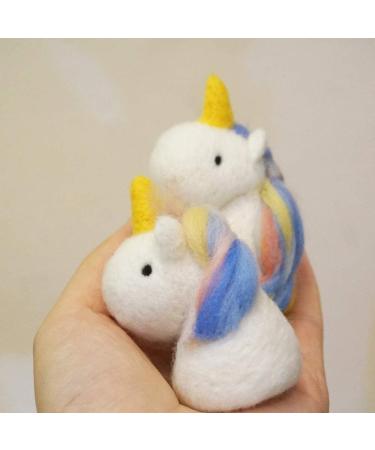 Wool Queen Unicorn Needle Felting Kit with Pure Queensland 70S Fine Wool, Foam Mat, Needles, Instructions & Videos - Ideal for Arts, Crafts & Beginners - Buy Online on SooperMarket.com