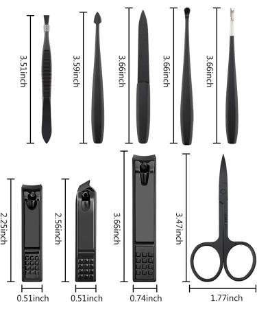 Adulahi 9-in-1 Stainless Steel Manicure Set with Leather Travel Case - Professional Nail Clippers and Grooming Kit for Men/Women - 9 PCS - Buy Online on SooperMarket.com