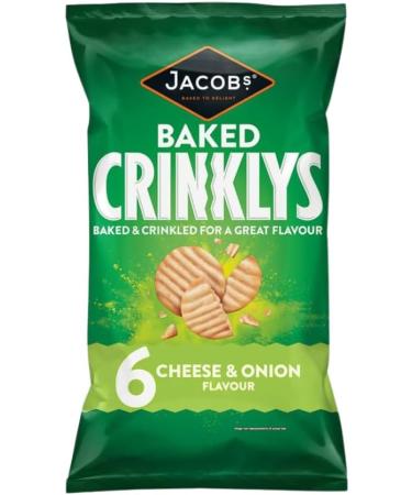 Baked Crisps Bundle Containing Jacob's Crinklys Cheese & Onion 6 x 25g (4 Pack) - Buy Online on SooperMarket.com