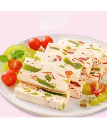 Mango Strawberry Kiwi milk cake candy Mixed flavor snacks sweet traditional handmade pastries soft waxy Nougat casual snacks snack dessert Happy candy gift snack pastry (100 packs) - Buy Online on SooperMarket.com