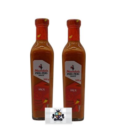 AETN Creations Nando's 2x500g Peri-Peri Hot Flavourful Sauce for Marinating Add a Spicy and Tangy Twist to your Dishes with AETN Fridge Magnet