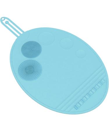 Harilla Brush Cleaning Mat Silicone Makeup Brush Cleaning Mat Lightweight Multipurppose Scrubber Mat for All Brushes blue - Buy Online on SooperMarket.com