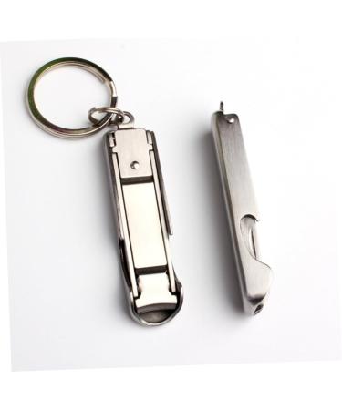 FOMIYES Stainless Steel Nail Clippers Stainless Steel Keychain Stainless Steel Bottle Opener Key Chain Fold - Buy Online on SooperMarket.com