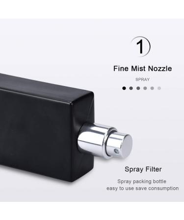 Enenes Glass Refillable Perfume Bottle 6 Pcs Portable Square Empty Glass Perfume Atomizer Bottle 30ml/1 oz. Spray Glass Bottle Atomizer Container Black - Buy Online on SooperMarket.com
