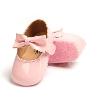 RVROVIC Baby Girl Moccasins Infant Princess Sparkly Premium Lightweight Soft Sole Prewalker Toddler Girls Shoes 12-18 Months 2 Pink