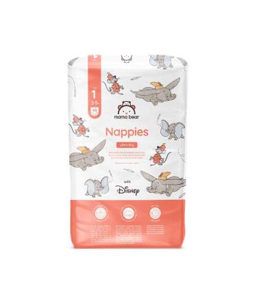 Amazon Brand: Mama Bear Disney Ultra Dry Diapers Size 1 (2-5 kg) White 48 Count (1-Pack) Size 1 (2-5 kg) Single Pack