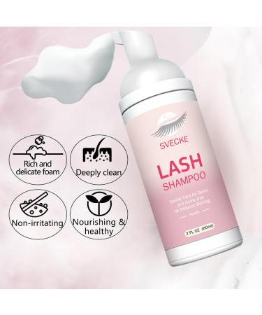Lash Shampoo Kit for Eyelash Extensions | 2 fl.oz Eyelash Cleaner Foam | Salon & Home Use | Peach - International Shipping Available - Buy Online on SooperMarket.com