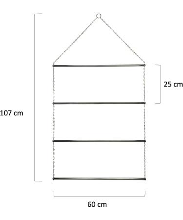 Yes Horse Ceiling Coat Sabrack Holder - Metal Ceiling Holder for Horse Stalls | 60 cm Silver Galvanized - Buy Online on SooperMarket.com