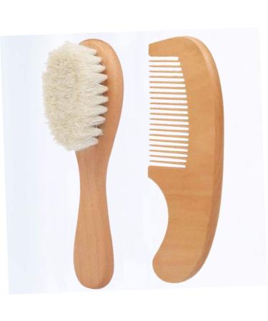 Healeved 2pcs Toddler Baby Brushes for Hair - Baby Gift Set with Wooden Comb and Bath Brush - Baby Grooming Essentials - Buy Online on SooperMarket.com