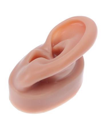 FOMIYES 1pc Human Ear Model Maniquine Body Jewelry Simulation Display Props Silicone Piercing Teaching Model Simulation Human Ear Model Hearing Display Prop Ear Mold Artificial Ear Model Coffee 6.5x3.5cm