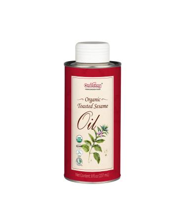ONETANG Organic Toasted Sesame Oil, Delicious Flavor, All-natural, Expeller-pressed, Non-GMO, Holiday Gifts, 8 fl oz