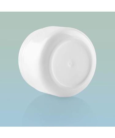 Tianzd 5-Piece 100ml White Plastic Screw Top Cosmetic Container with Silver Lid - Perfect for Ointments & Gels - Includes 5 Spoons - Buy Online on SooperMarket.com