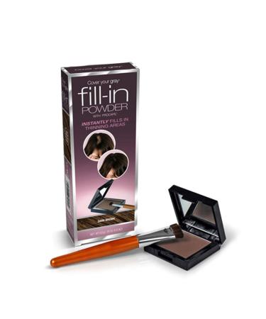 Cover Your Gray Fill-in Powder - Dark Brown (PACK OF 6) - Root Cover Up and Hair Volumizing Powder Hair Filler for Thinning Hair Fills In Thinning Areas