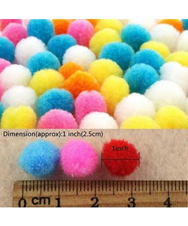 700-Pack 1 Inch Assorted Multicolor Pompoms for Crafts - DIY Hobby Supplies - Buy Online on SooperMarket.com